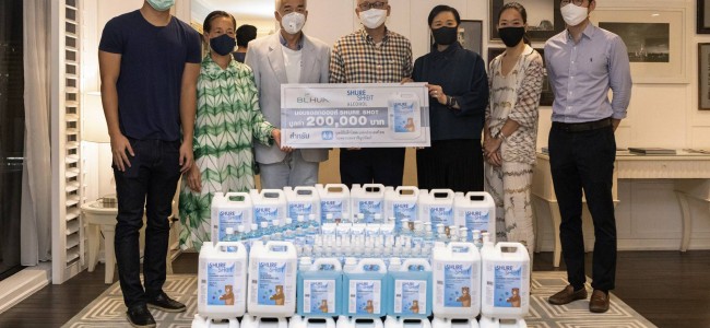 B.L. HUA & Co., Ltd. Donates Shure Shot Alcohol  Valued 200,000 Baht to SOS Children’s Villages Thailand